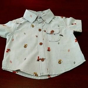 Carter's Newborn Safari short sleeve shirt